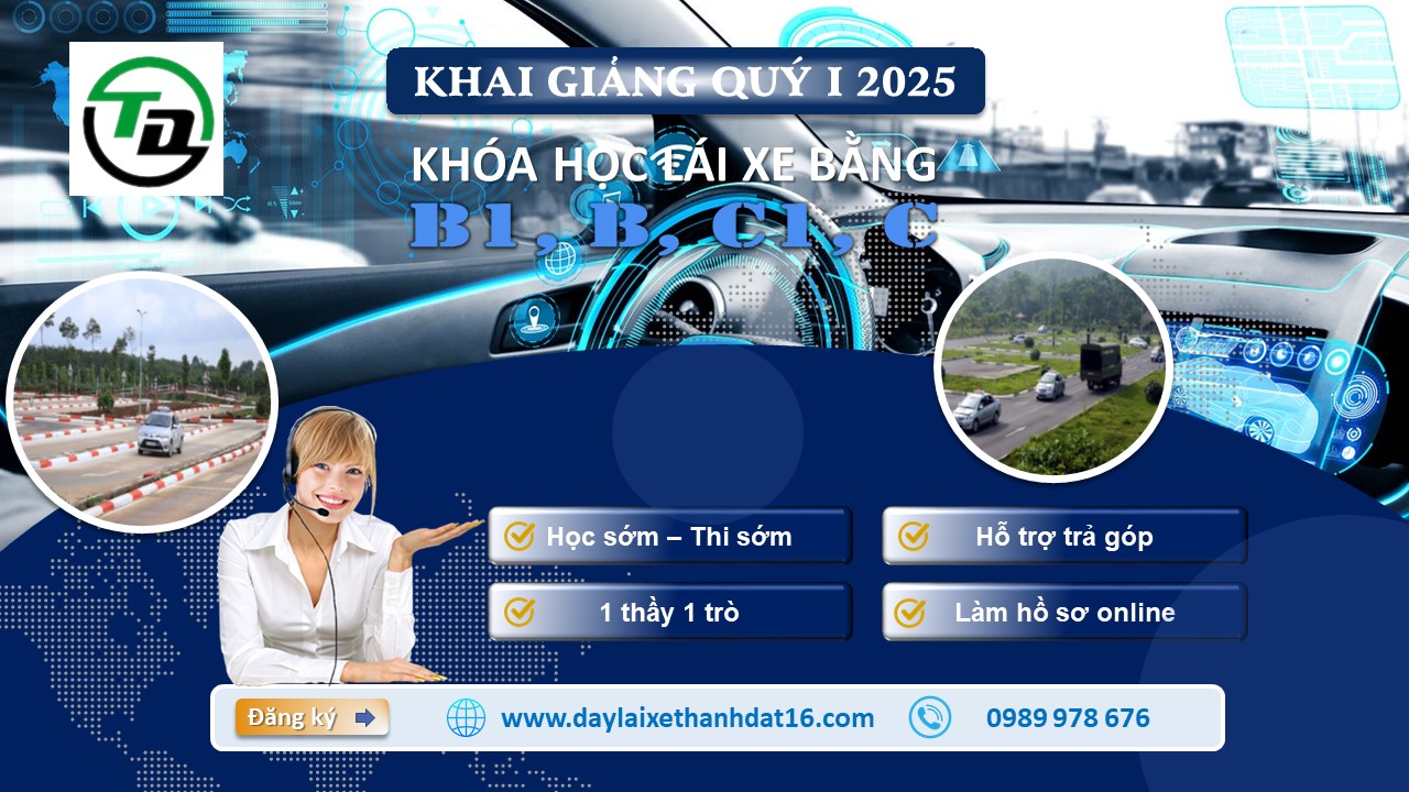 Lịch khai giảng khóa học lái xe B1 B tháng 3/2025